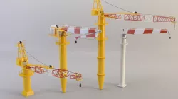 Ship cranes Low-poly  3D model