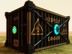 Shipping Container Hi-Tech Low-poly  3D model
