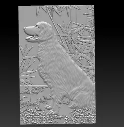 sitting dog 3D model