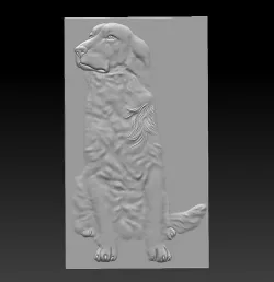 sitting dog 3D model