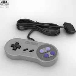 SNES Controller 3D model
