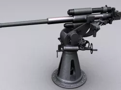 Soviet 45mm Gun 21K 3D model