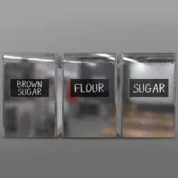 Square Jars Low-poly  3D model