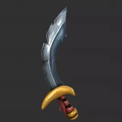 Stylized Sword Hand Painted Low-poly  3D model