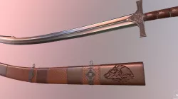 Sword Kilij Low-poly  3D model