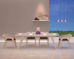  Tables Chairs Plants lamps Candle lights Potted plants  Bonsai 3D model