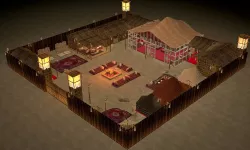 traditional arabic desert safari camp  3D model