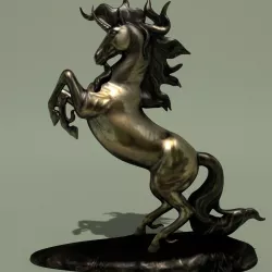 Unicorn Statuette 2F 3D model