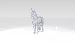 Unicorn Wireframe 3D model