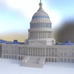 US Capitol in 3ds obj and fbx formats 3D model