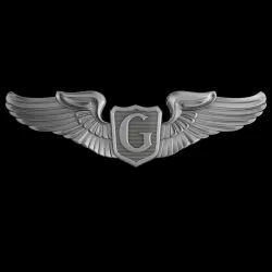 USAAF Glider Pilot Wings Badge 3D model
