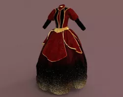 Victorian dress model 3D model