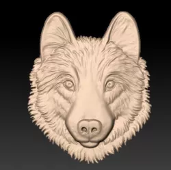 wolf head 3D model