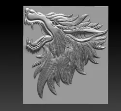 wolf head 3D model
