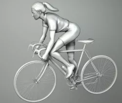 WOMAN CYCLIST 3D model