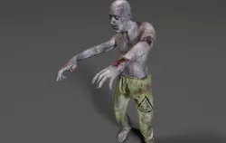 Zombie Biohazard Low-poly 3D model