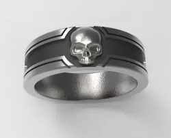 0528 Skull Ring 3D print model