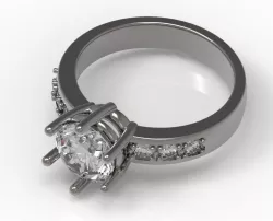 0551 Engagement Ring - Promise Ring  3D print model