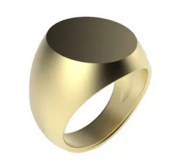 17mm x 15mm Oval Top Signet Ring 3D print model