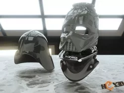 3D Printable Darth Vader Helmet - With Reveal Face Mask 3D print model