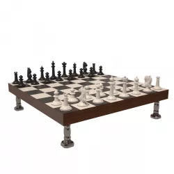 A set of chess pieces 3D print model