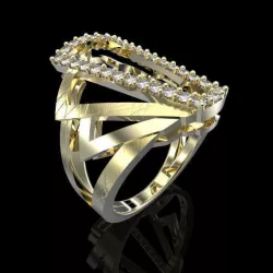 ART DECO RING LINES 3D print model