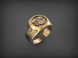 Biker Ring STL and 3DM 3D print model
