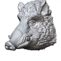 boar head sculpture 3D print model