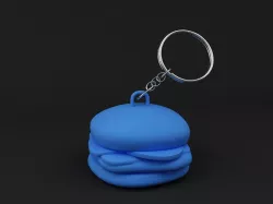 Burger Keychain Model 3D print model