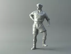 Captain miniature II World War 3D print model