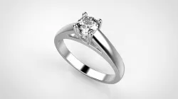 Cathedral Solitaire Engagement Ring 3D print model