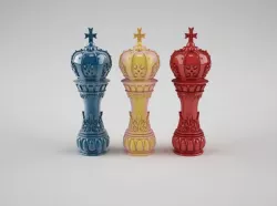 Chess king 1 3D print model