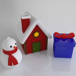 Christmas tree decors pack 3D print model