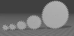 Cog-wheels  9 to 50 teeth m2 h5 d2 bis 3D print model