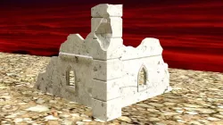 Corner Ruin Section WH40K scale 3D print model