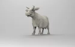 Cow 3D Printable Low-poly  3D print model