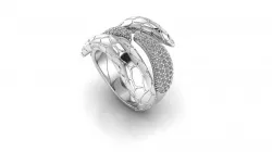 Diamonds Snake Python Ring  3D print model