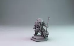 dwarf warrior 3D print model