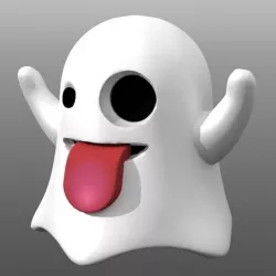 Emoji Ghost 3D print model