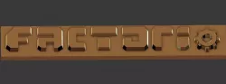 Factorio logo 3D print model