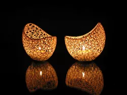 Filigree double wall tealight holder 3D print model