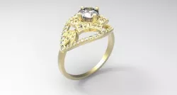 Flower ring  3D print model