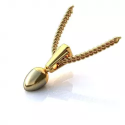 Gold Egg Shaped Pendant BP070 3D print model