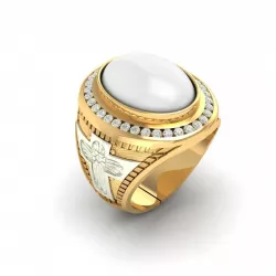 Gold Ring With Ruby Oval 2 3D print model
