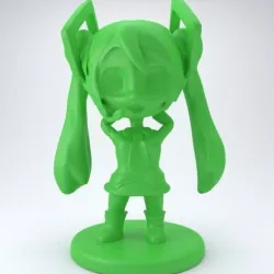 Hatsune Miku Chibi 3D print model
