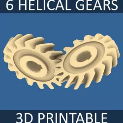 Helical Gear Collection 02 3D print model