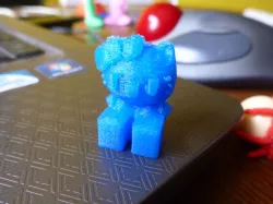 Hello Kitty Printable Blocky Version Easy Print 3D print model