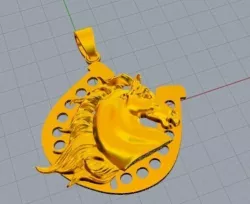 HORSE HEAD PENDANT STL 3D print model
