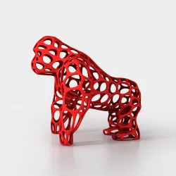 King Kong Wireframe 3D print model