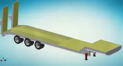 Low Bed Semi Trailer 3D print model